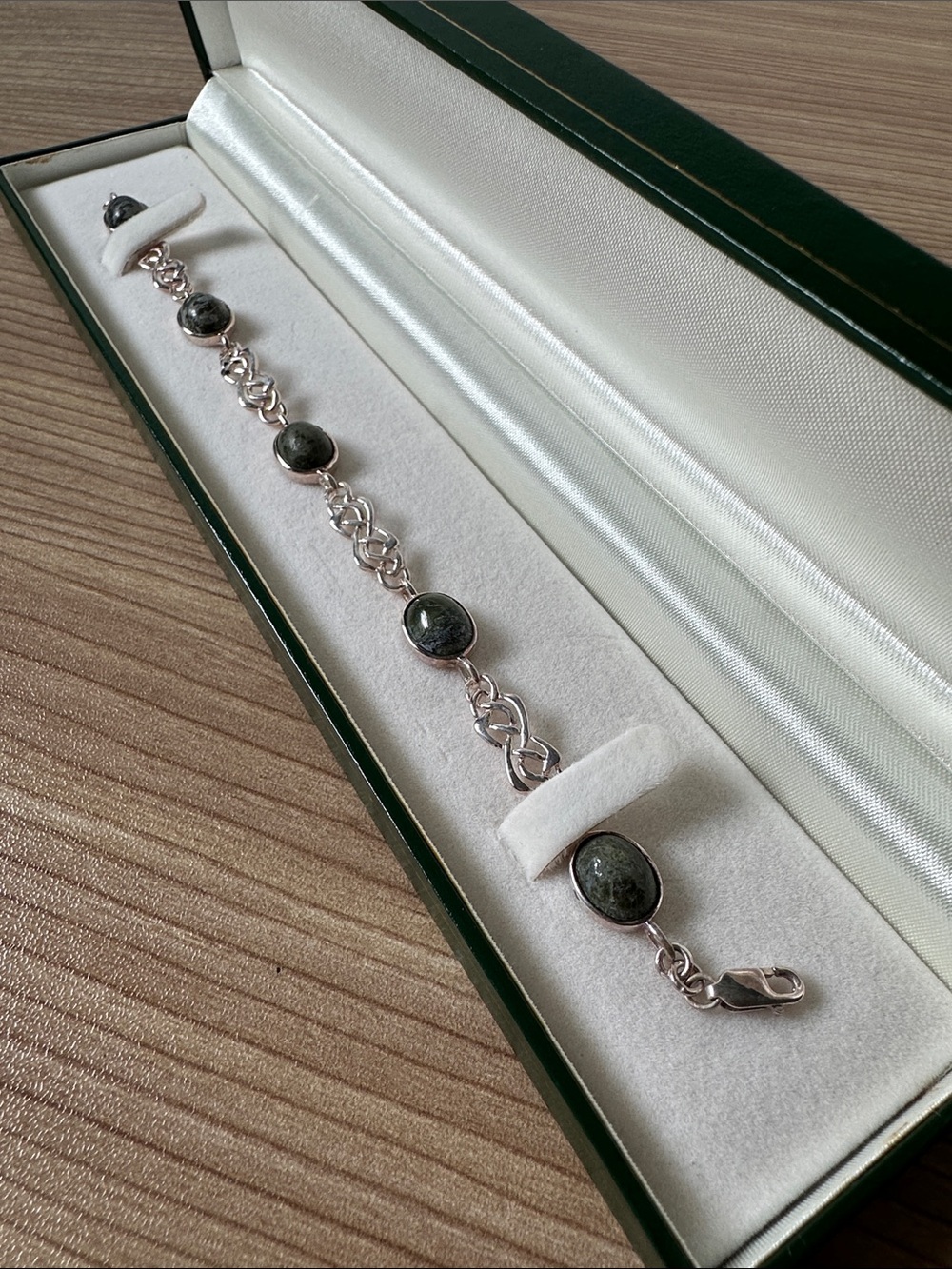 Connemara Marble Bracelet - Sterling Silver - Picture 2 of 4